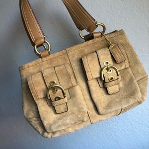 Coach Leather Cream Shoulder Bag